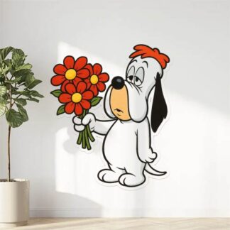 Autocollant Droopy offre des fleurs. décoration decostickerstore - ZPR346