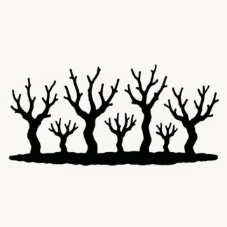 Sticker autocollant PLUSIEURS CEPS DE VIGNE TAILLE EN GOBELET EN HIVER décoration decostickerstore - VDLKIE