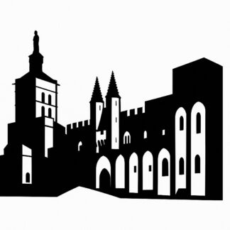 Sticker autocollant palais des papes Avignon décoration decostickerstore - JFNV5E