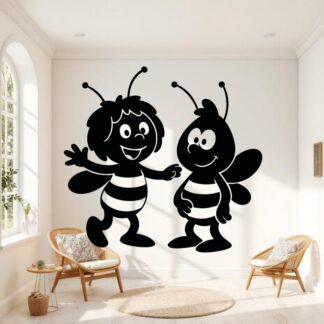 Sticker autocollant Maya l’abeille et Willie décoration decostickerstore - GJPX2D