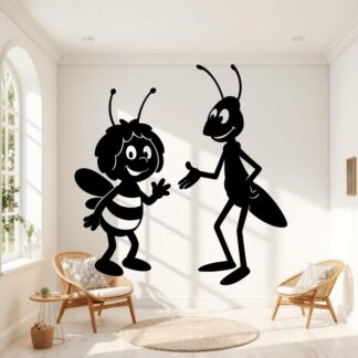 Sticker autocollant Maya l’abeille et Flip décoration decostickerstore - HN6FO6