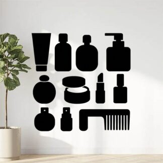 Sticker autocollant 10 produits cosmétiques et parfums décoration decostickerstore - I50VAC