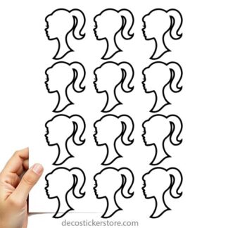 Planche 12 stickers Barbie INRG6